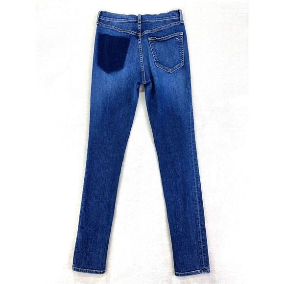 Rag & Bone Skinny Jeans Womens 28 High Rise Dark Wash Stretch Made‎ in USA - Picture 3 of 11